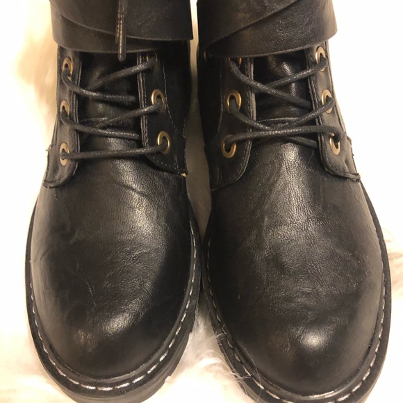 Women’s black combat boots from Seven7 - Picture 7 of 7